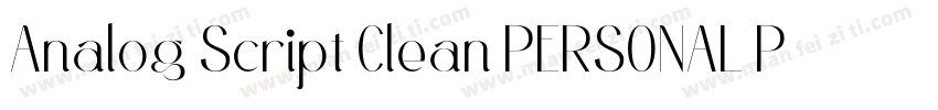 Analog Script Clean PERSONAL Person字体转换